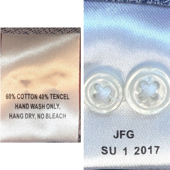 NEW Untuckit Volnay Plaid Button Down Western Shirt, Blue & Gray, Sizes 0 & 4 - Picture 10 of 11